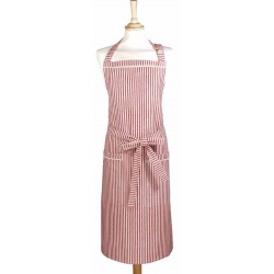 County Ticking Dorset Red halter apron